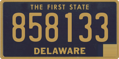 DE license plate 858133