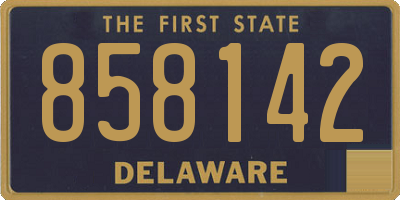 DE license plate 858142