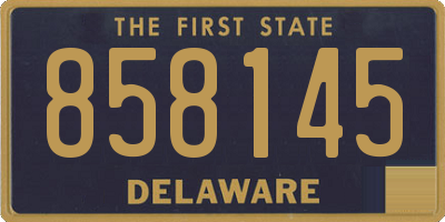 DE license plate 858145