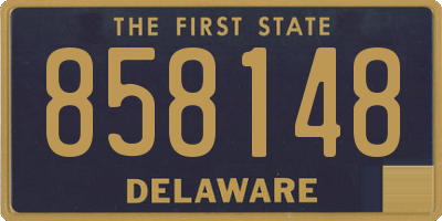 DE license plate 858148