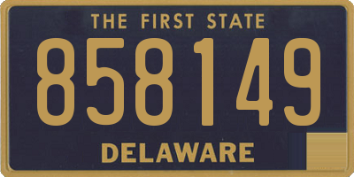 DE license plate 858149