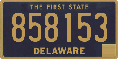 DE license plate 858153