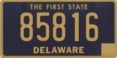 DE license plate 85816