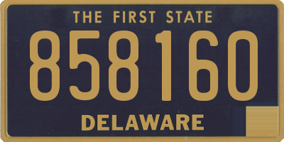 DE license plate 858160