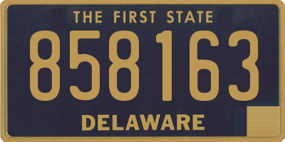 DE license plate 858163