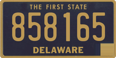DE license plate 858165