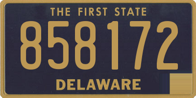 DE license plate 858172