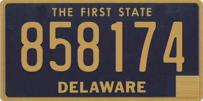 DE license plate 858174