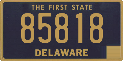 DE license plate 85818
