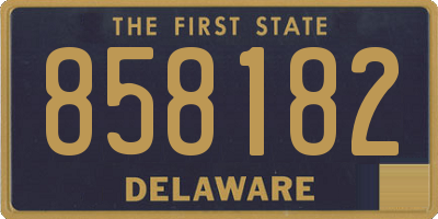 DE license plate 858182