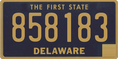 DE license plate 858183