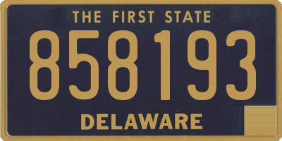 DE license plate 858193