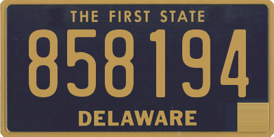 DE license plate 858194