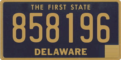 DE license plate 858196