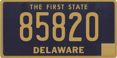 DE license plate 85820