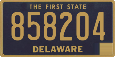 DE license plate 858204
