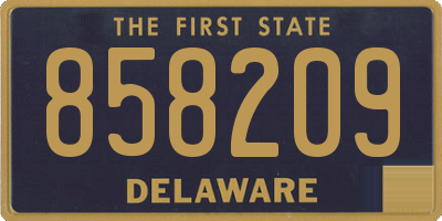 DE license plate 858209