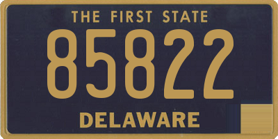 DE license plate 85822