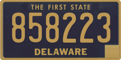DE license plate 858223