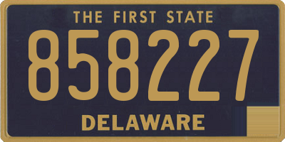 DE license plate 858227