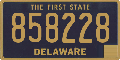 DE license plate 858228
