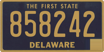 DE license plate 858242