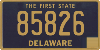 DE license plate 85826
