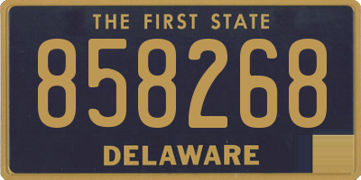 DE license plate 858268