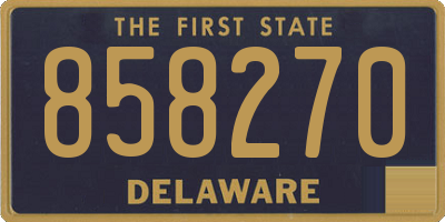 DE license plate 858270