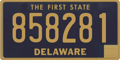 DE license plate 858281