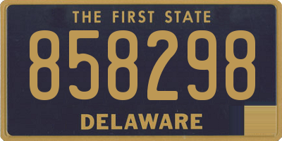 DE license plate 858298
