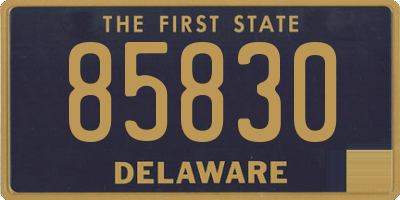 DE license plate 85830