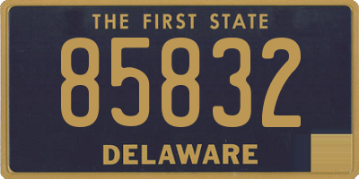 DE license plate 85832