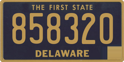 DE license plate 858320