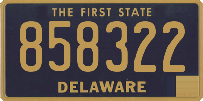 DE license plate 858322