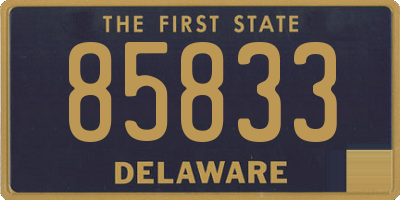 DE license plate 85833