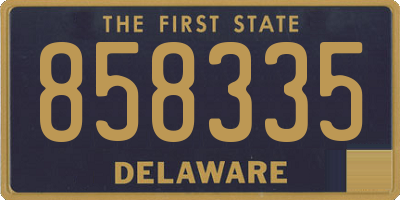 DE license plate 858335