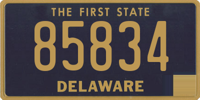 DE license plate 85834