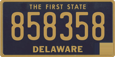 DE license plate 858358