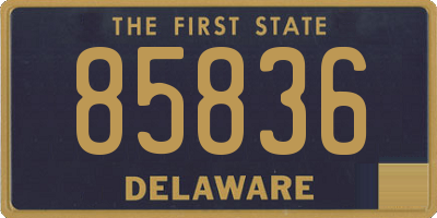 DE license plate 85836