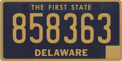 DE license plate 858363