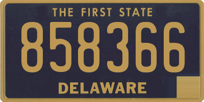 DE license plate 858366