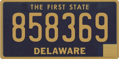 DE license plate 858369