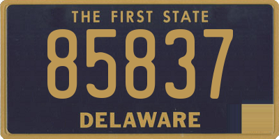 DE license plate 85837