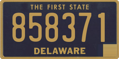 DE license plate 858371