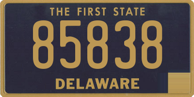 DE license plate 85838