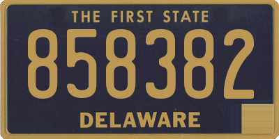 DE license plate 858382