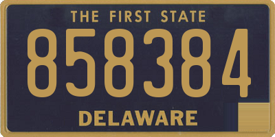 DE license plate 858384