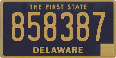 DE license plate 858387