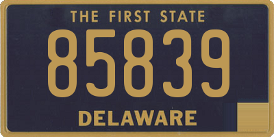 DE license plate 85839